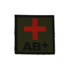 Black Trident Black Trident Blood Type Patch ABpos