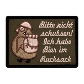 Café Viereck Bitte nicht schubsen Bier Patch